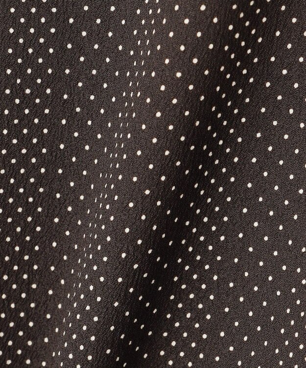 J.PRESS LADIES L 【洗える】ドットデシンプリント ピンタック ワンピース ダークブラウン系