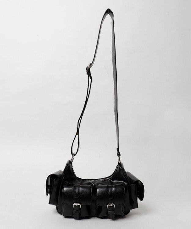 WEGO 金具デザインポケットショルダー ブラック