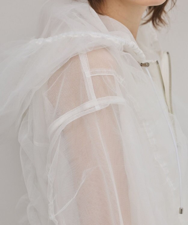 GRACE CONTINENTAL チュールパーカー ホワイト
