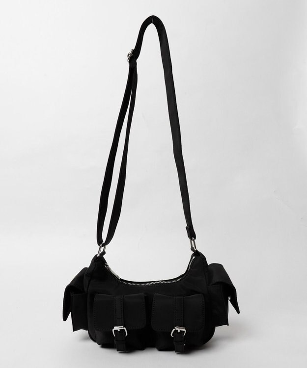 WEGO 金具デザインポケットショルダー ブラック