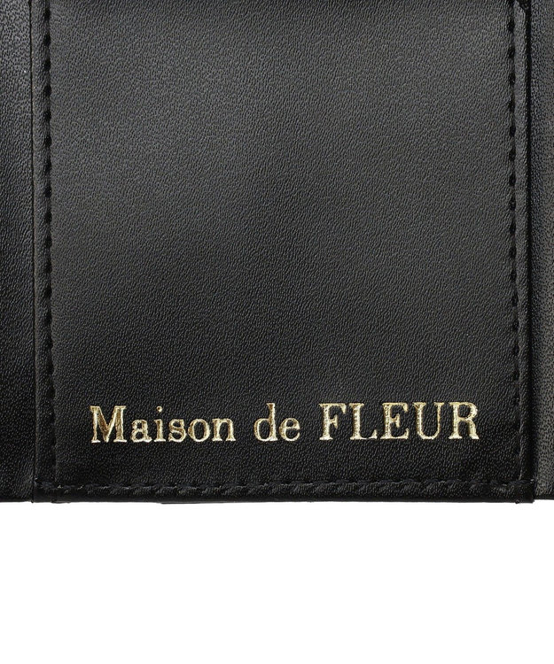 Maison de FLEUR ベルトリボンプチウォレット Black