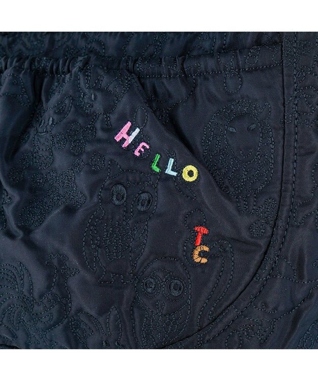 tsumori chisato CARRY 森のどうぶつ刺繍 トートバッグ ブラック