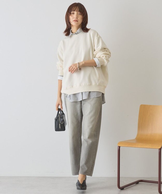 AMERICAN HOLIC ルーズストレートデニムパンツ Gray