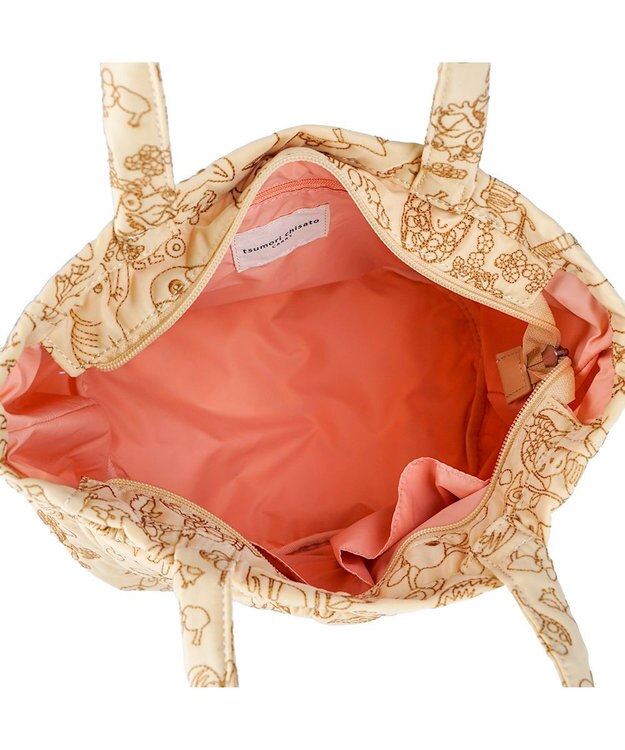 tsumori chisato CARRY 森のどうぶつ刺繍 トートバッグ ベージュ