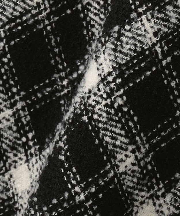 ANY SIS S 【低身長企画】ツイードチェックフレア スカート ブラック系