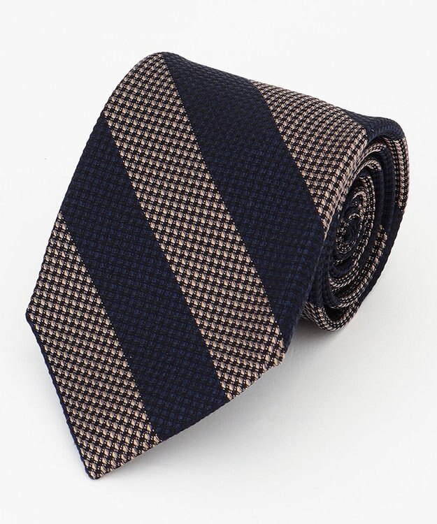 J.PRESS MEN スパンシルク レジメンタル柄ネクタイ ベージュ系2