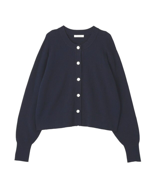 Green Parks アンチピリング金ボタンニットカーディガン Navy