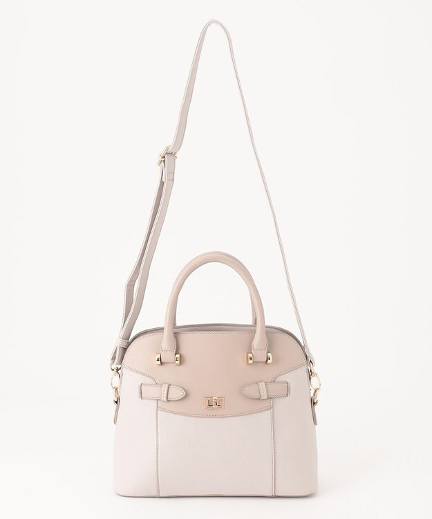 ANY SIS 【2WAY】サイドベルトブガッティ バッグ ベージュ