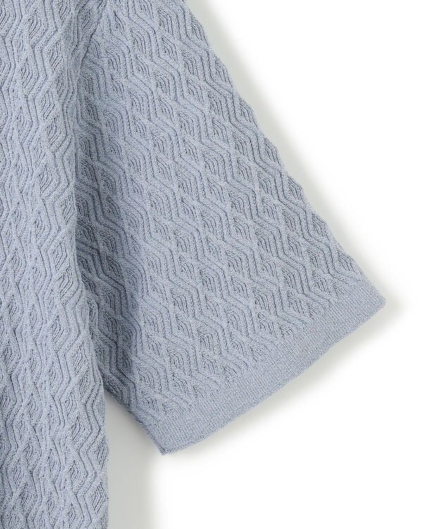 JOSEPH HOMME 【洗える】ドライコットンリンクス　半袖クルーネックニット スカイブルー系