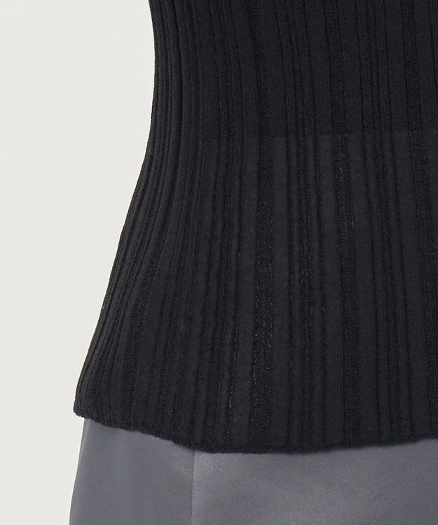 uncrave シアーニット タートルネック トップス（uncrave WHITE） ブラック