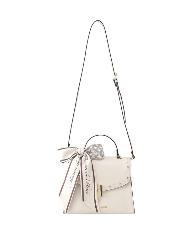 Maison de FLEUR スタッズフラップ２Ｗａｙバッグ Ivory