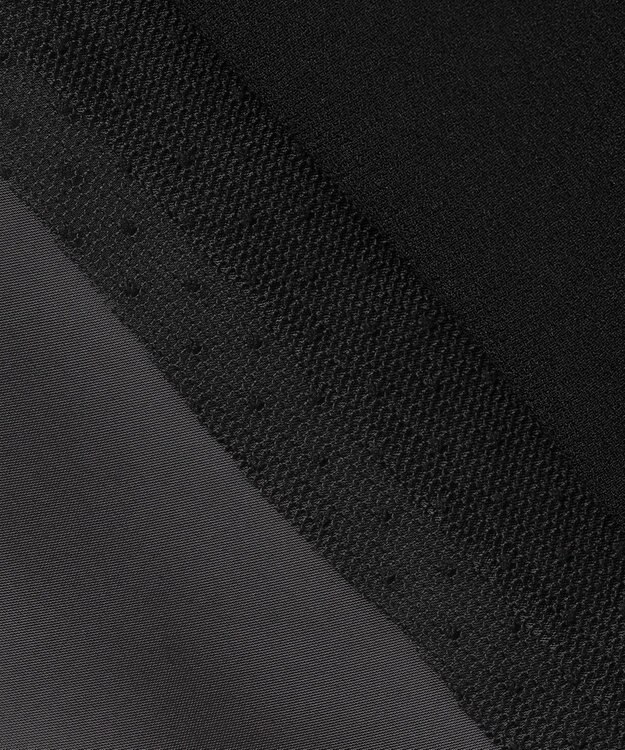 23区 L 【APPLAUDIR】クリアジョーゼット ドットチュールコンビ ドレス ブラック系