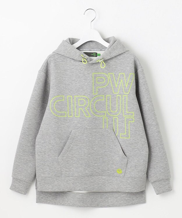PW CIRCULUS 【WOMEN】フロントロゴ フーデッド プルオーバー ライトグレー系