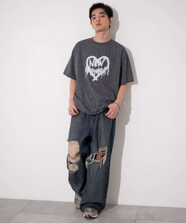 WEGO 【ユニセックス着用ITEM】スノーダイグラフィックT ダークグレー