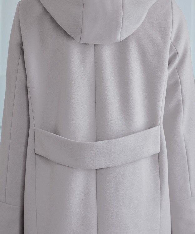 Tiaclasse 2WAYフード付きフェイクウールコート グレー