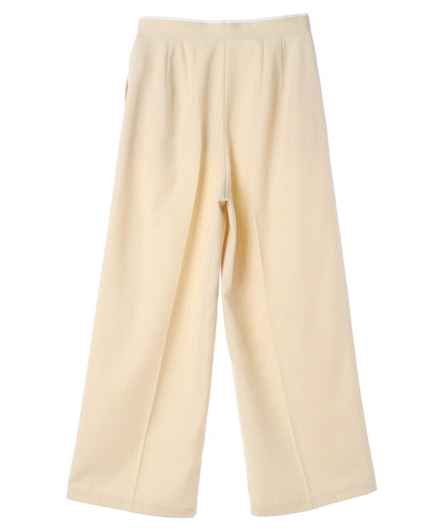 earth music&ecology ピンストライプストレートパンツ Beige