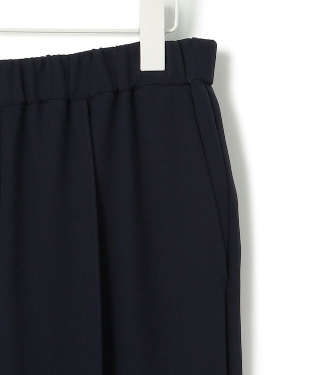 ICB L 【洗える】ライトダブルクロス ストレートパンツ ネイビー系