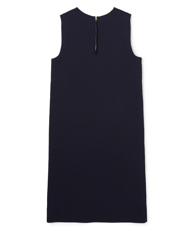 UNFILO L BEAUTY FORM KNIT スリーブレス ワンピース ネイビー