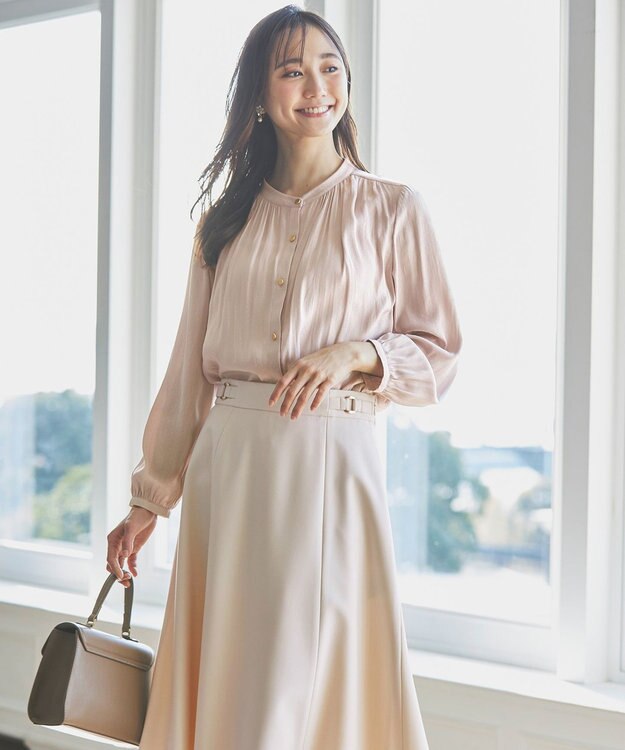 ANY SIS 【洗える】カッセンジャカード ブラウス ピンク