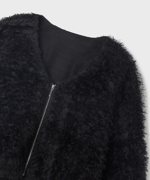 GRACE CONTINENTAL フラワーチュール刺繍ブルゾン ブラック