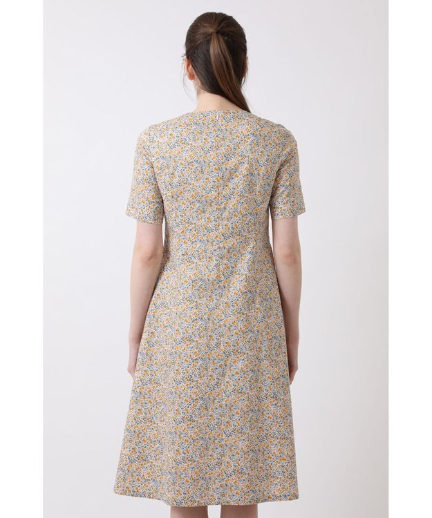 DAKS Liberty フィット&フレアーワンピース イエロー