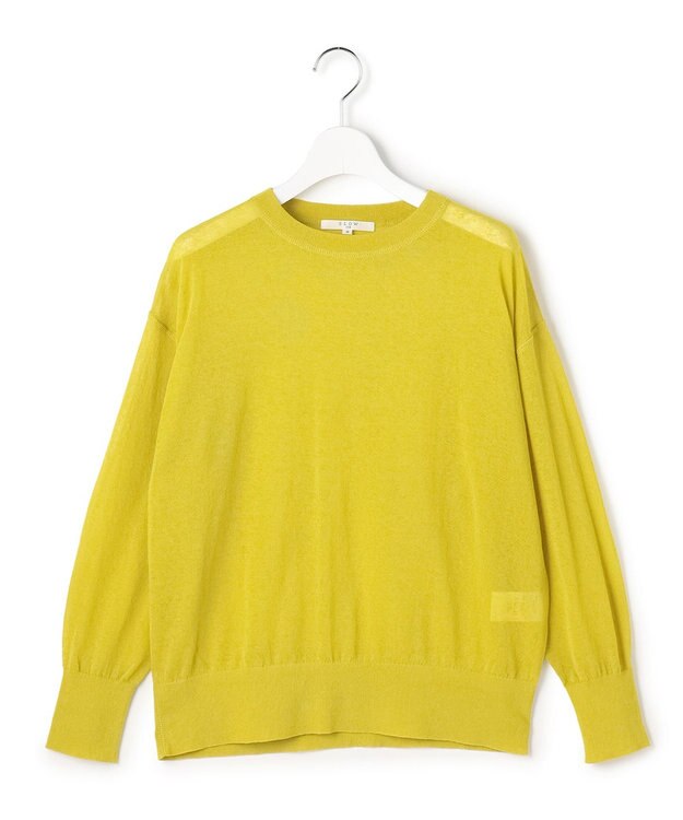 23区 L 【SLOW/一部店舗限定】シアー プルオーバー ニット マスタード系