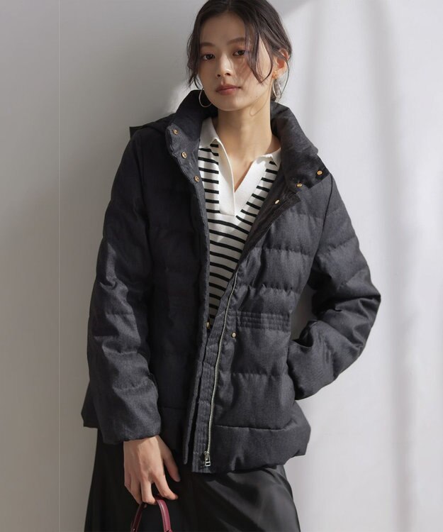 組曲 S 【加藤ローサさん着用】ポロ襟ストレッチニット ホワイト系1