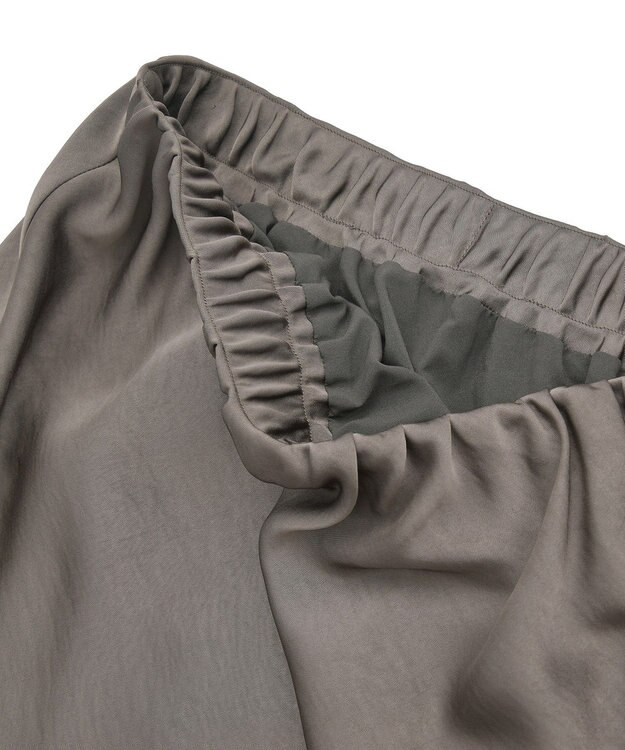 YECCA VECCA サテンフレアスカート Brown