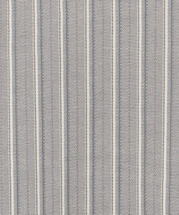 J.PRESS LADIES L プロビスストライプチェック フリルネック カットソー グレーストライプ系