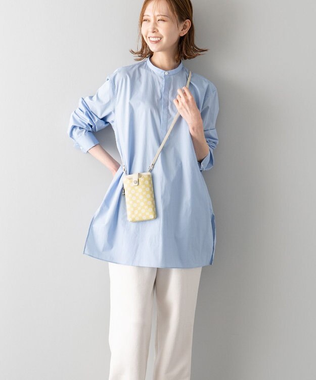 MIYABIYA La quoh with kirakaracho 南蛮七宝プリントレザー スマホショルダー 菜の花(イエロー)