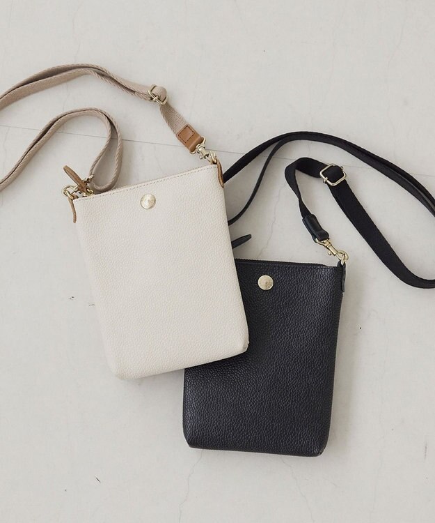 TOPKAPI 【Breath TOPKAPI】SCOTCH GRAIN スコッチグレイン ネオレザー サコッシュ スマホ ショルダーバッグ クリーム