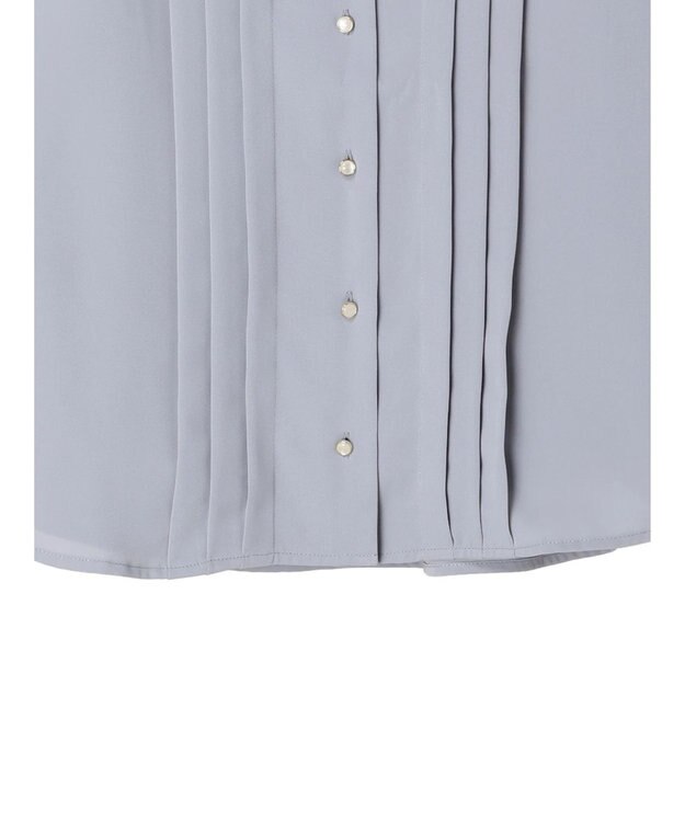 earth music&ecology タックブラウス Grayish Blue