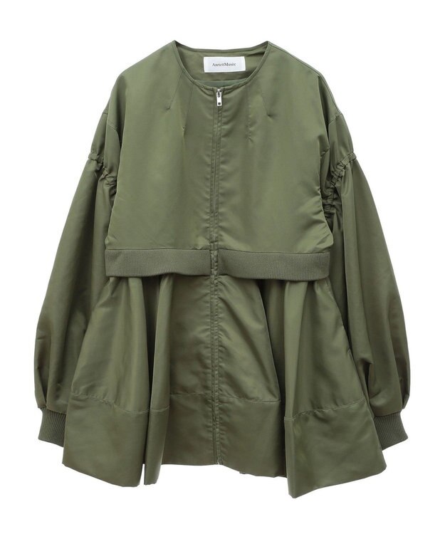 Green Parks ＭＡ－１ペプラムブルゾン Khaki