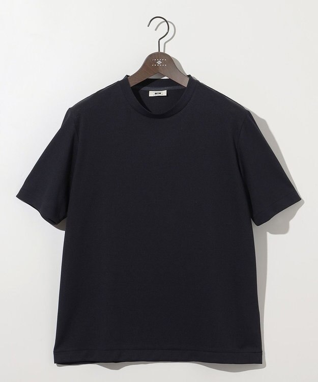 JOSEPH ABBOUD 【和紙ニット/日本素材・縫製/ 軽量/通気性/速乾性】和紙フライス Tシャツ ネイビー系