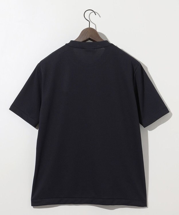 JOSEPH ABBOUD 【和紙ニット/日本素材・縫製/ 軽量/通気性/速乾性】和紙フライス Tシャツ ネイビー系