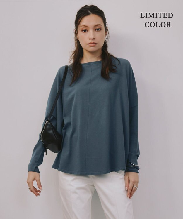 ICB 【WEB限定カラーあり・洗える】ヴィスコースワイド プルオーバー ライトブルーグレー系［WEB限定］