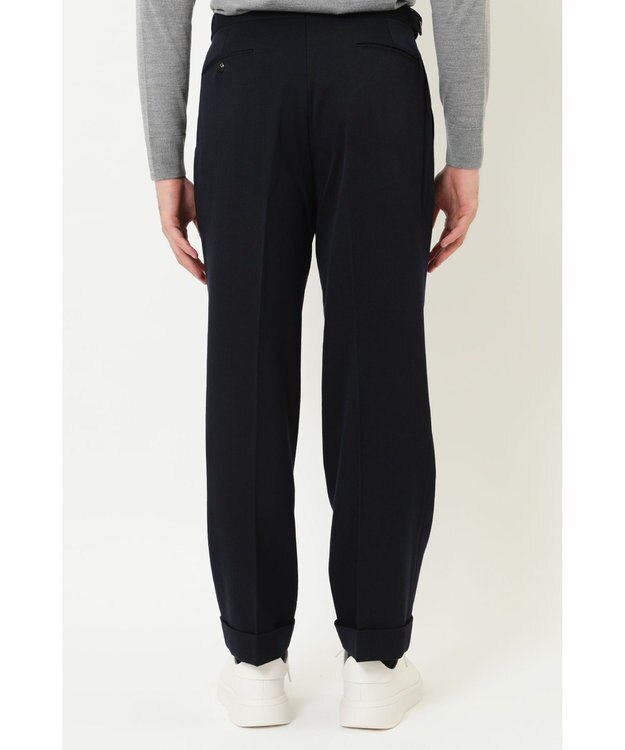 DAKS ツータックウールパンツ ネイビー