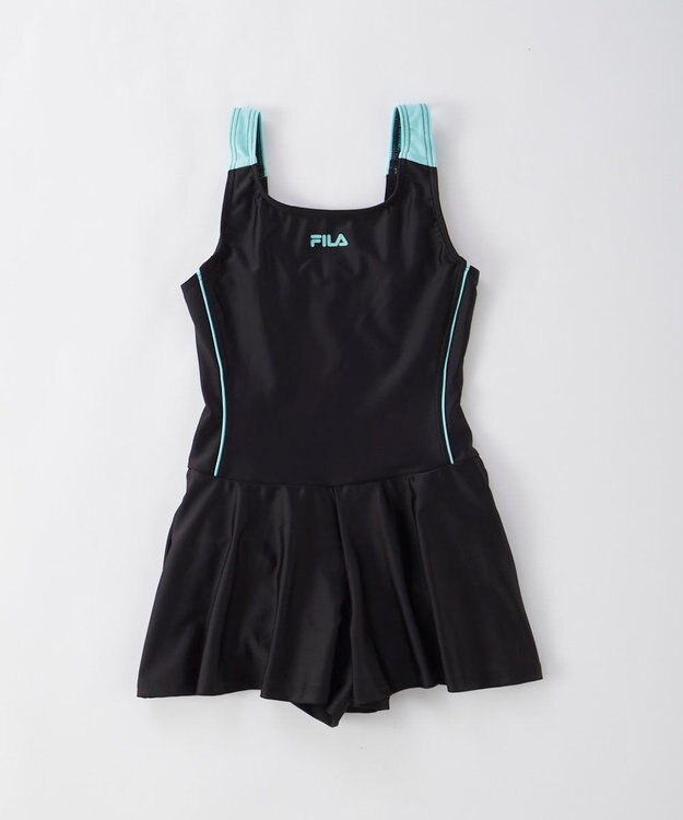 OP／FILA 【FILA】キュロット一体型スクール水着 ブラック×サックス