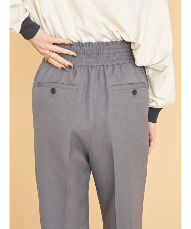 AMERICAN HOLIC ウエストイージーストレートパンツ Gray Mixture