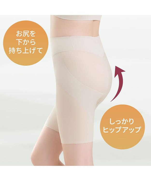 BRADELIS New York 【Yukine inc. 】ゆきねえ365綿混モアらくヒップサポートガードル24 ブラデリス 補正下着 シアーグレージュ