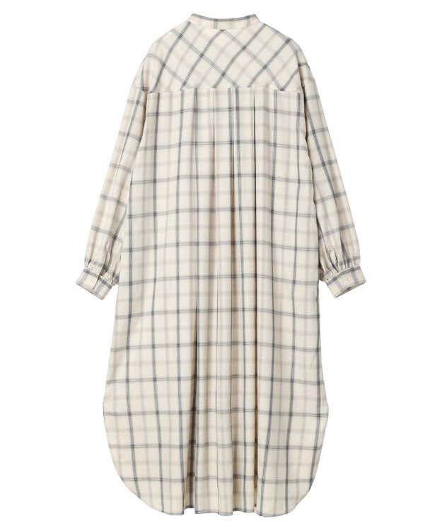 AMERICAN HOLIC イージーケアＷポケットシャツワンピース Check Ivory
