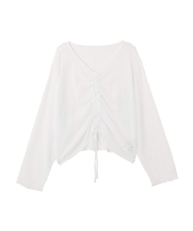 earth music&ecology フロントドロストシアープルオーバー Off White