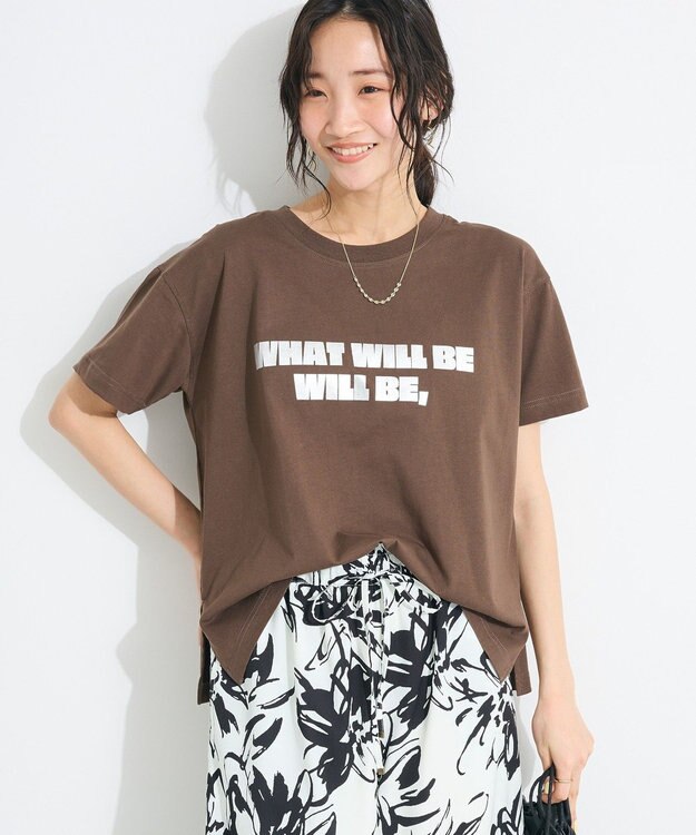 CRAFT STANDARD BOUTIQUE メタリックロゴプリントＴＥＥ Brown