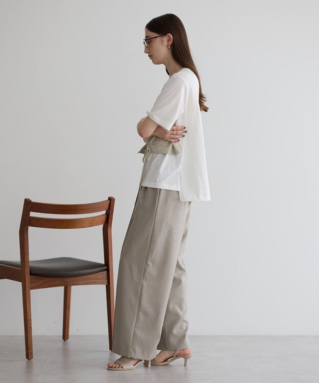 YECCA VECCA ビスチェレイヤード風デザインTee White