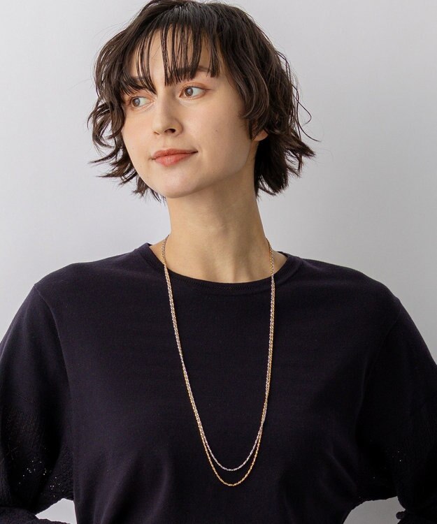 23区 【先行予約】3WAY ミックスカラー チェーン ネックレス ゴールド系