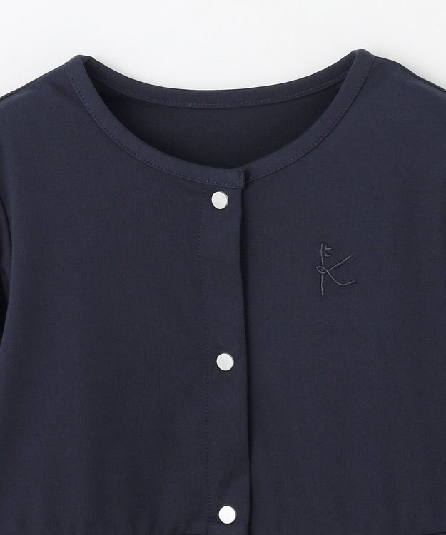 組曲 KIDS 【UVカット・接触冷感】【110-140㎝】サラリとスナップ カーディガン ネイビー