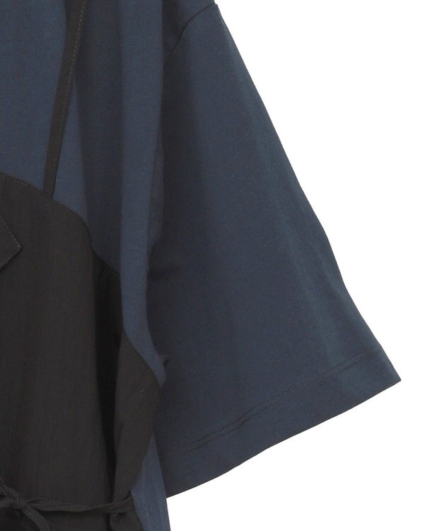 YECCA VECCA ビスチェレイヤード風デザインTee Navy