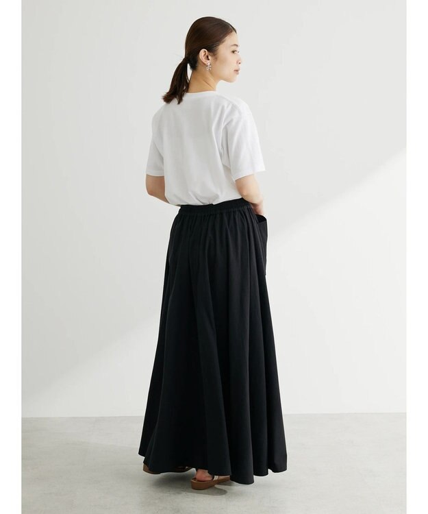 Green Parks ■ＥＳＣＡＲ　サイドポケットギャザースカート Black