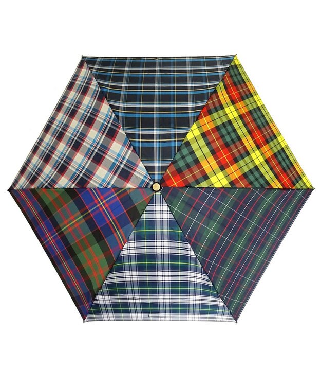 +RING 【プラスリング】【数量限定】【UVカット90%以上】レディース向け 晴雨兼用 折傘 CHK T1189 NEW COLLECTION マルチカラー