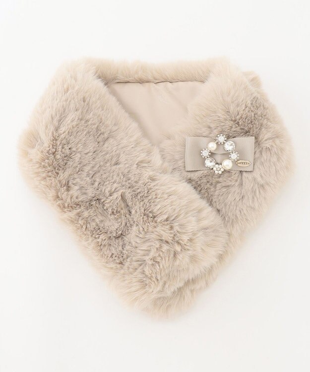TOCCA BIJOUX FUR TIPPET ティペット ベージュ系